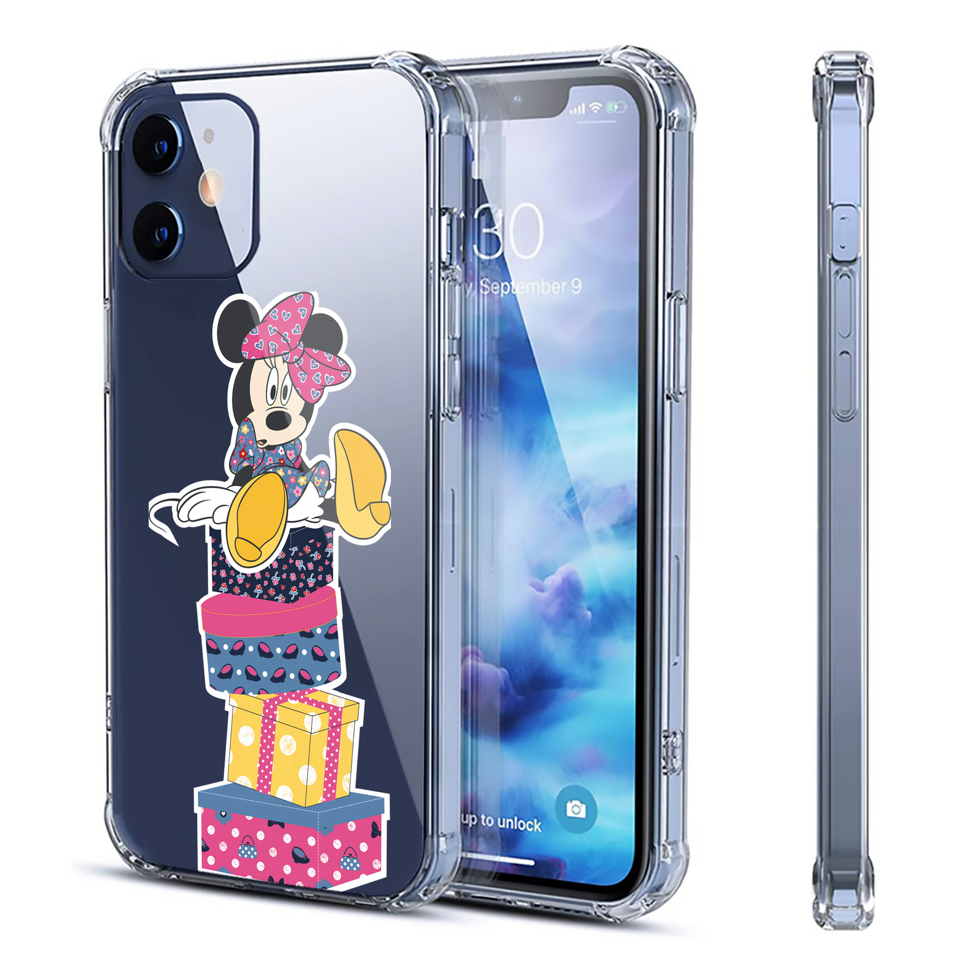 （画像用） ミッキーマウス Mickey Mouse 【iPhone 12シリーズ対応】透明スマホケース（クリアソフトケース）